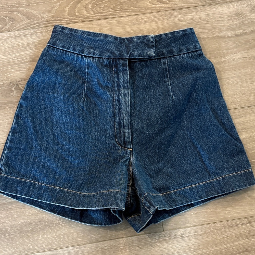 Meshki Abel Denim Shorts - Dark Blue